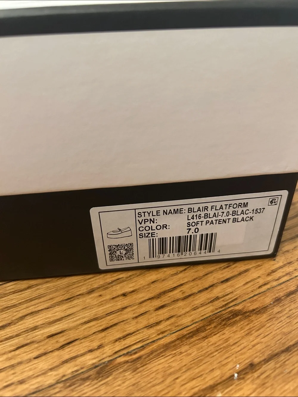 Larroude Blair Black Patent Platform Mary Jane Shoes